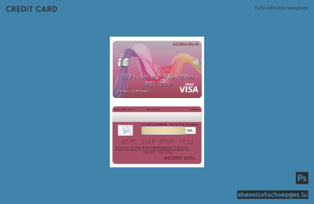 Beispielvorschau der Addiko Bank Visa-Karte aus Bosnien und Herzegowina